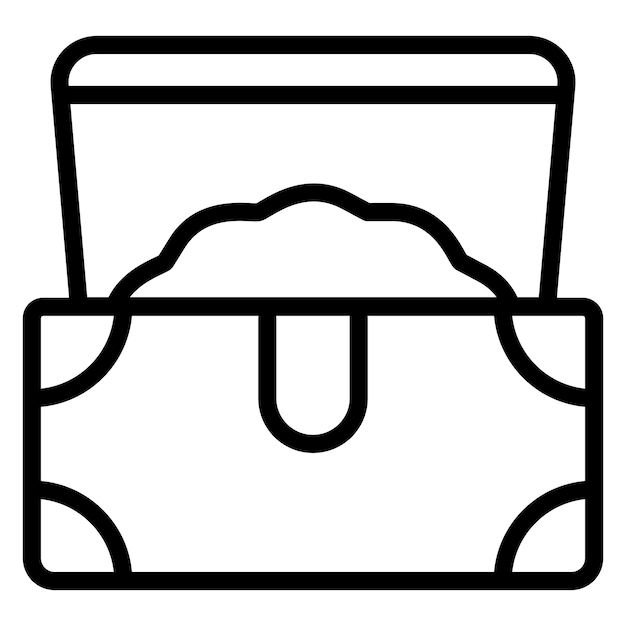 Imagen vectorial del icono del pecho Se puede usar para Fairytale