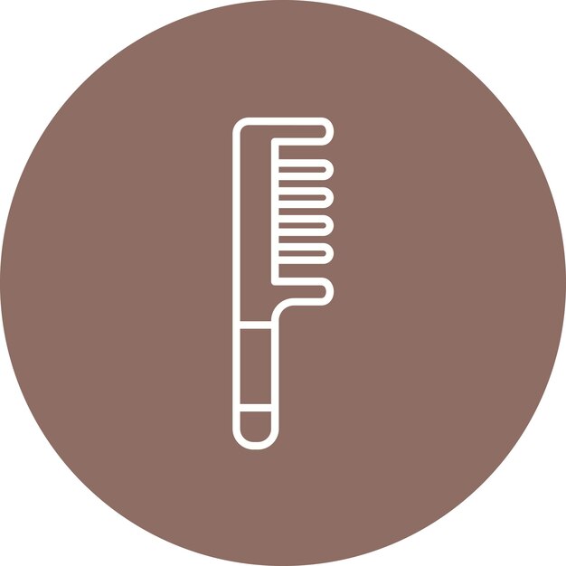 Imagen vectorial del icono del peine Se puede utilizar para la peluquería