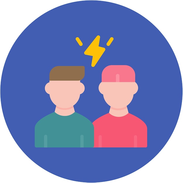 Imagen vectorial del icono de la pelea Se puede usar para Amistad