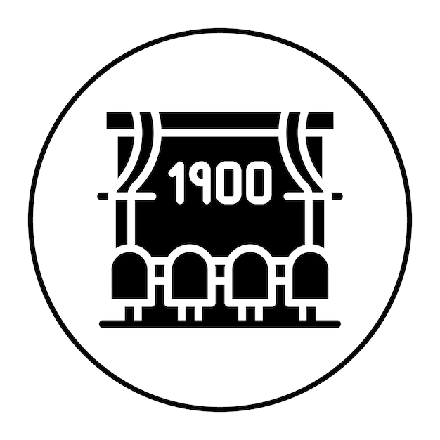 Imagen vectorial de icono de película en blanco y negro Se puede utilizar para la realización de películas