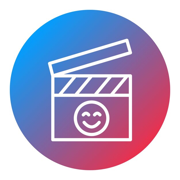 Imagen vectorial de icono de película de comedia Se puede usar para la realización de películas