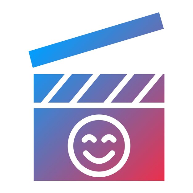 Imagen vectorial de icono de película de comedia Se puede usar para la realización de películas
