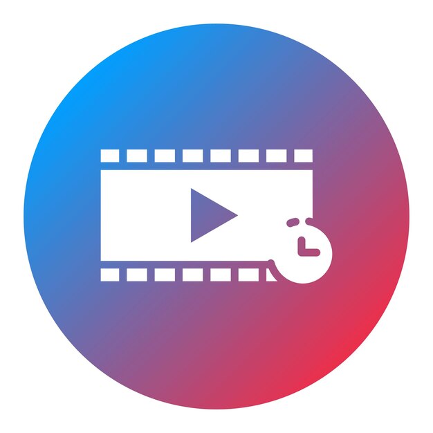Imagen vectorial de icono de película corta Se puede utilizar para la realización de películas