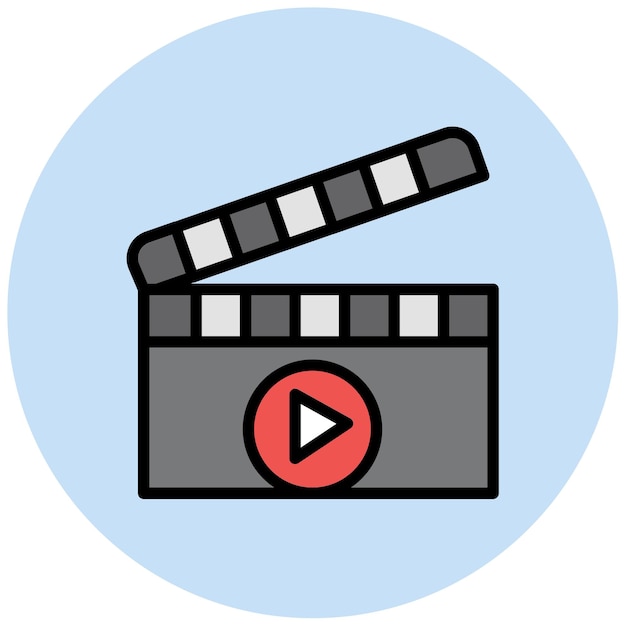 Imagen vectorial del icono de la película Se puede usar para Art and Craft Supplies