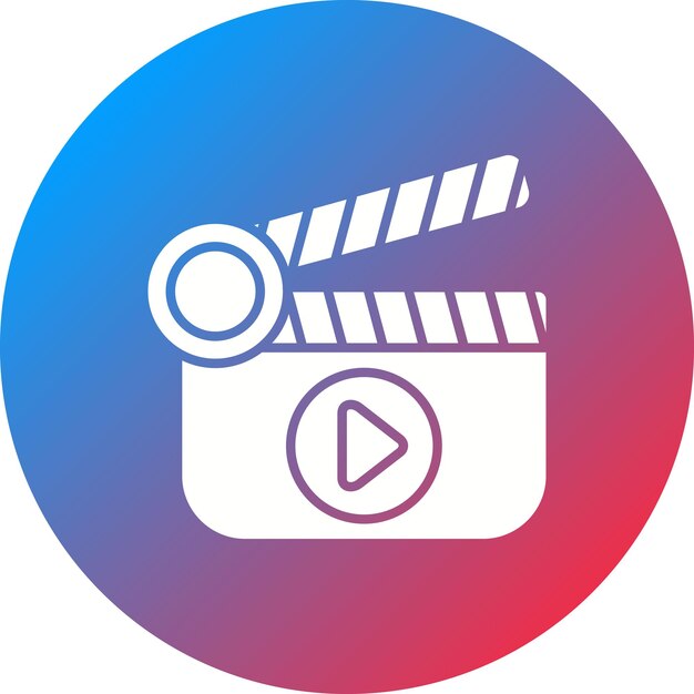 La imagen vectorial del icono de la película se puede utilizar para la producción de video