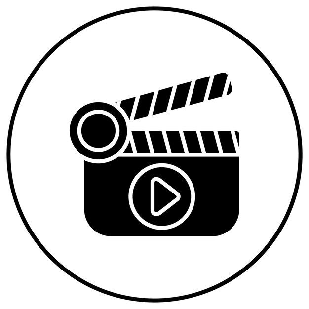La imagen vectorial del icono de la película se puede utilizar para la producción de video