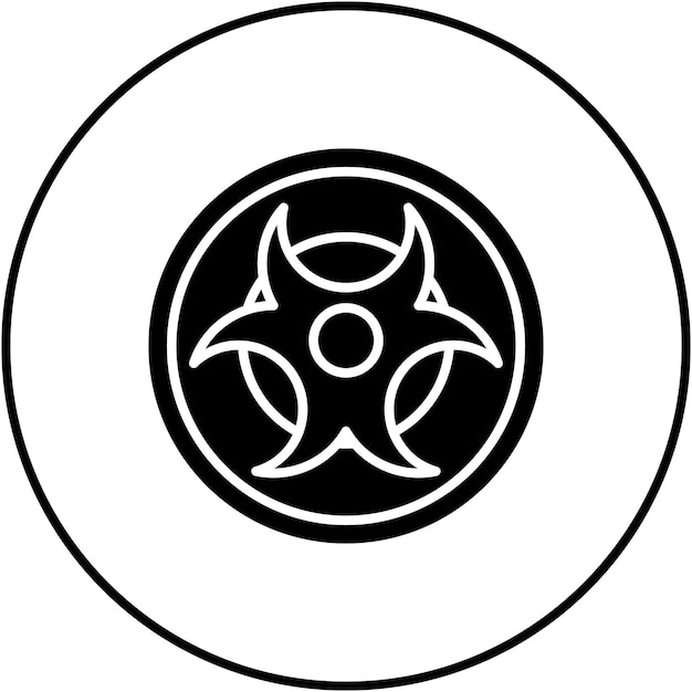 Imagen vectorial del icono de peligro biológico Puede utilizarse para la contaminación