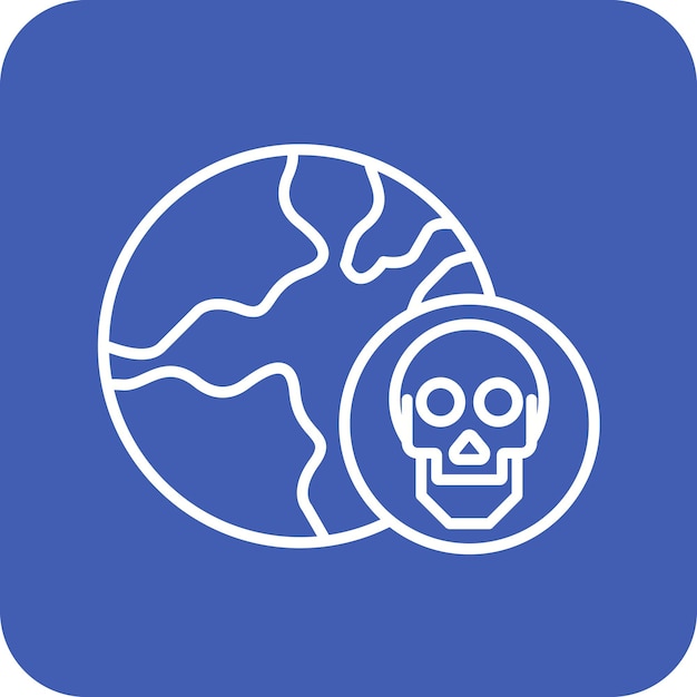 Imagen vectorial del icono de peligro de la Tierra Se puede utilizar para la contaminación