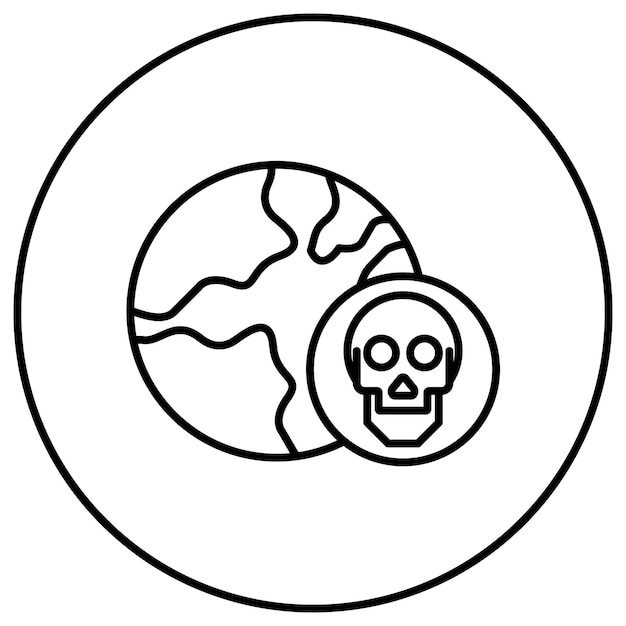 Imagen vectorial del icono de peligro de la Tierra Se puede utilizar para la contaminación