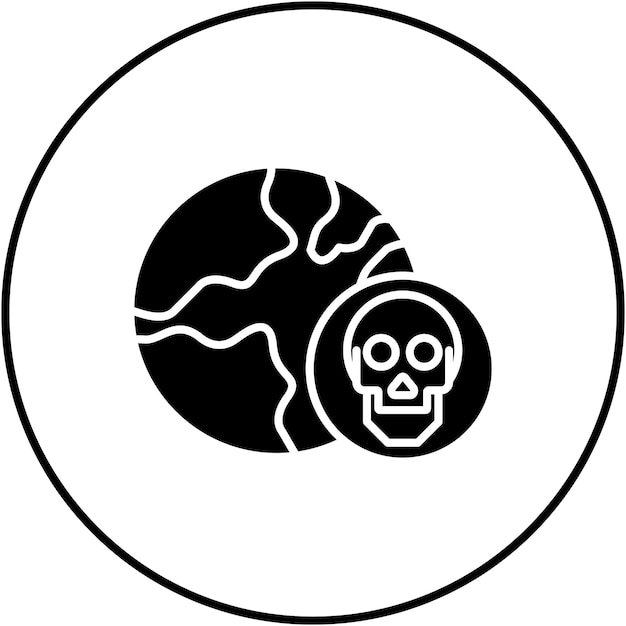 Imagen vectorial del icono de peligro de la Tierra Se puede utilizar para la contaminación