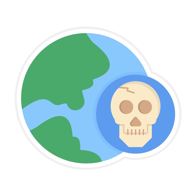 Imagen vectorial del icono de peligro de la Tierra Se puede utilizar para la contaminación