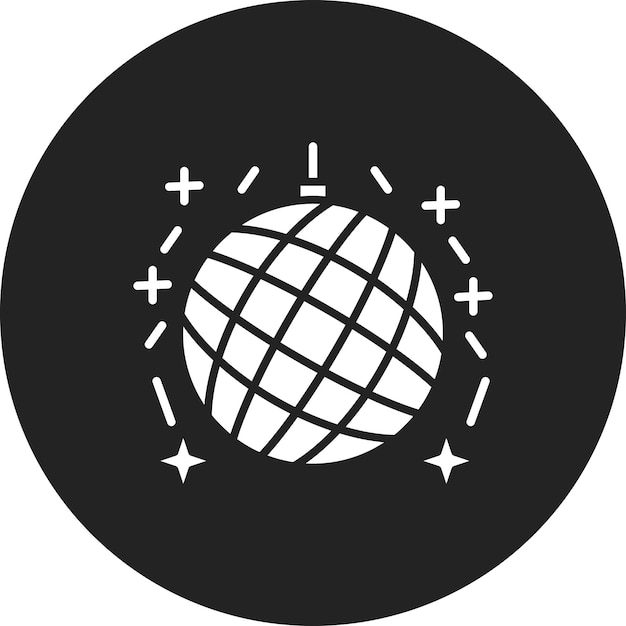 Imagen vectorial del icono de la pelota de discoteca Se puede usar para el Año Nuevo