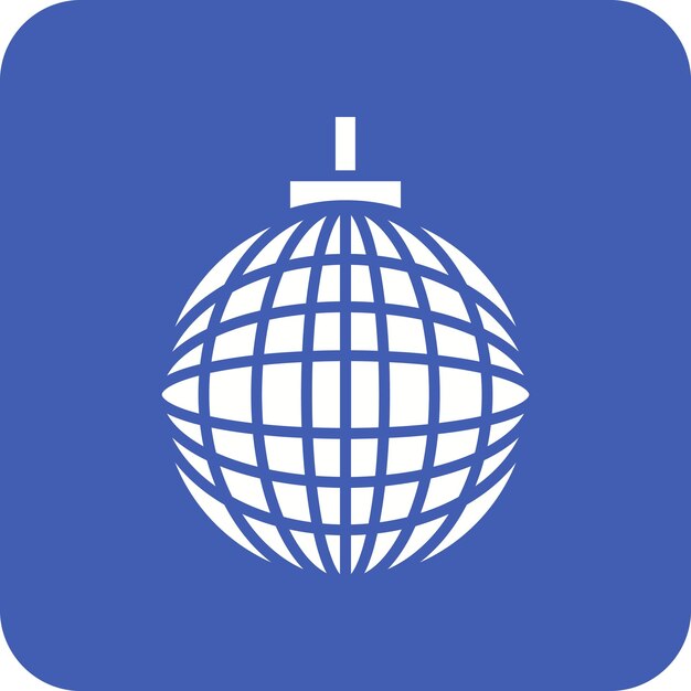 Imagen vectorial del icono de la pelota de discoteca Se puede usar para entretenimiento