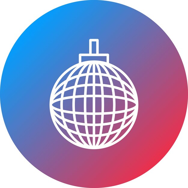 Imagen vectorial del icono de la pelota de discoteca Se puede usar para entretenimiento