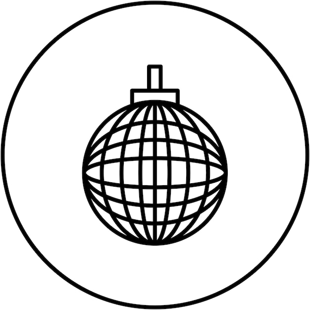 Imagen vectorial del icono de la pelota de discoteca Se puede usar para entretenimiento