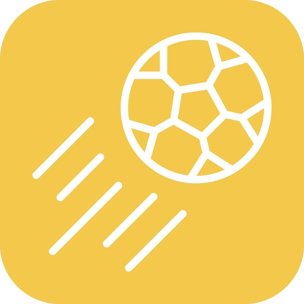 Imagen vectorial del icono de la pelota de fútbol Se puede usar para diversión al aire libre