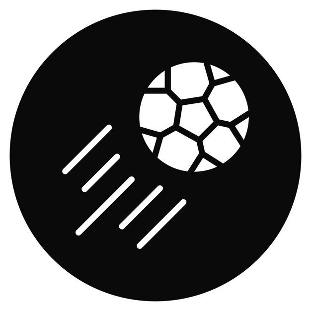Imagen vectorial del icono de la pelota de fútbol Se puede usar para diversión al aire libre