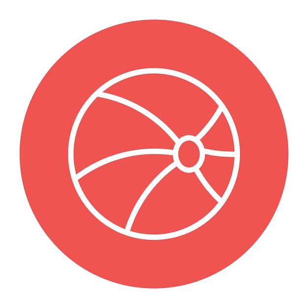 Imagen vectorial del icono de la pelota de playa Se puede usar para Beach Resort