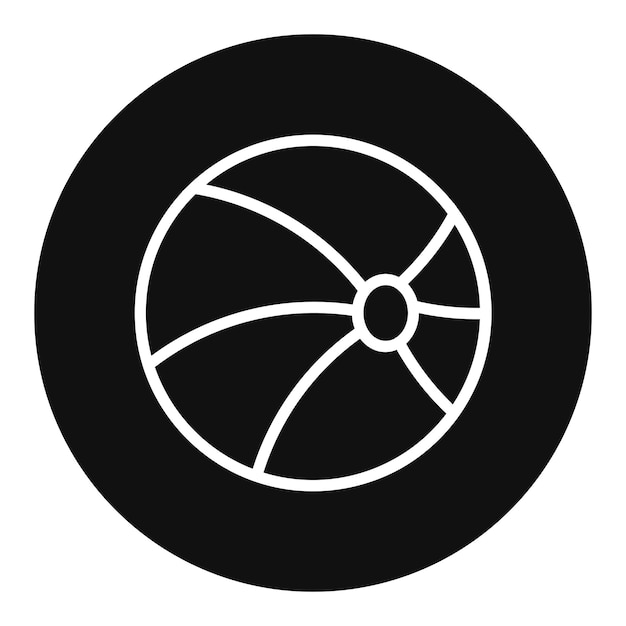 Imagen vectorial del icono de la pelota de playa Se puede usar para Beach Resort