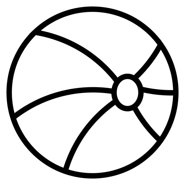 Imagen vectorial del icono de la pelota de playa Se puede usar para Beach Resort