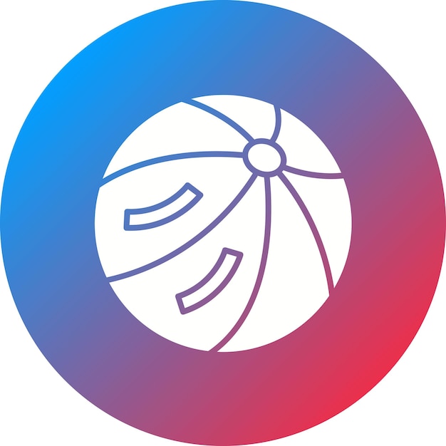 Imagen vectorial del icono de la pelota de playa Se puede usar para viajes