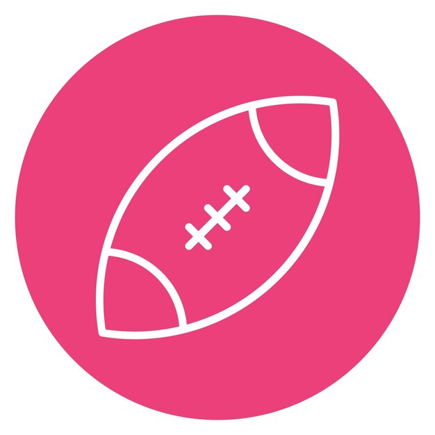 Imagen vectorial del icono de la pelota de rugby Se puede usar para el rugby