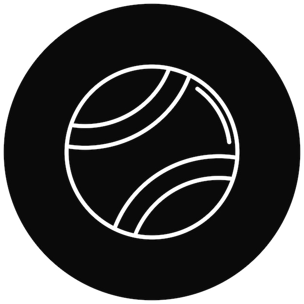 Imagen vectorial del icono de la pelota de tenis Se puede usar para deportes