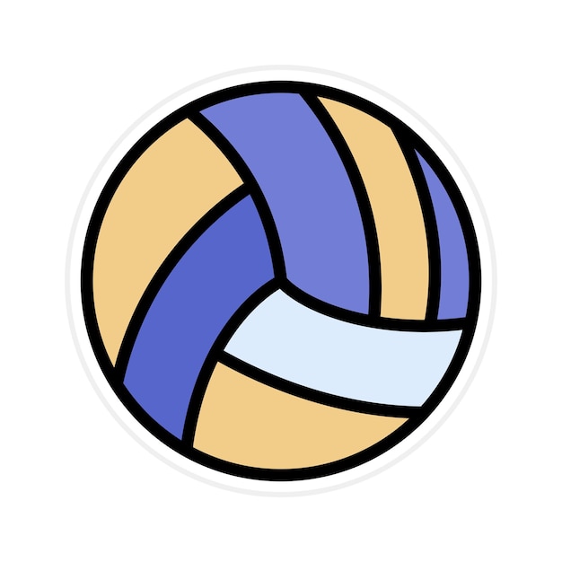 Imagen vectorial del icono de la pelota de voleibol Se puede usar para el voleibol
