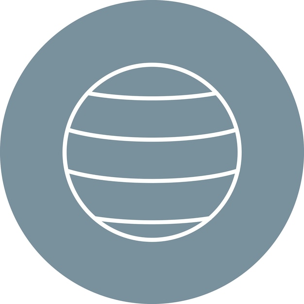 Imagen vectorial del icono de la pelota de yoga Se puede utilizar para el fitness en el hogar