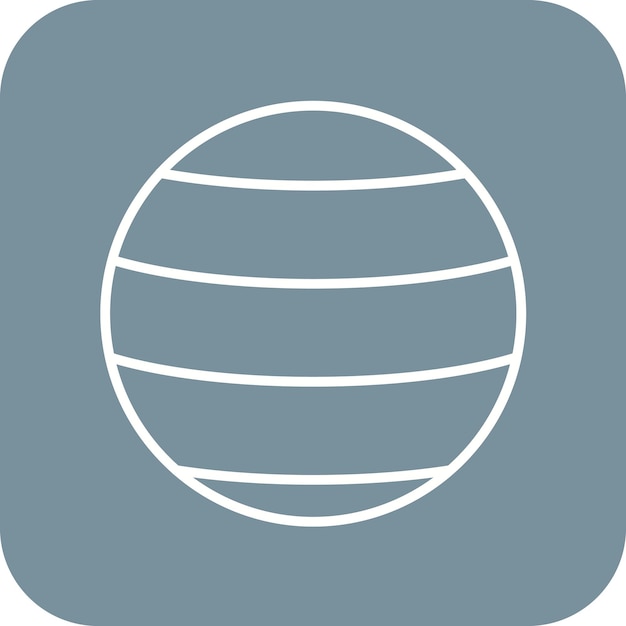 Imagen vectorial del icono de la pelota de yoga Se puede utilizar para el fitness en el hogar