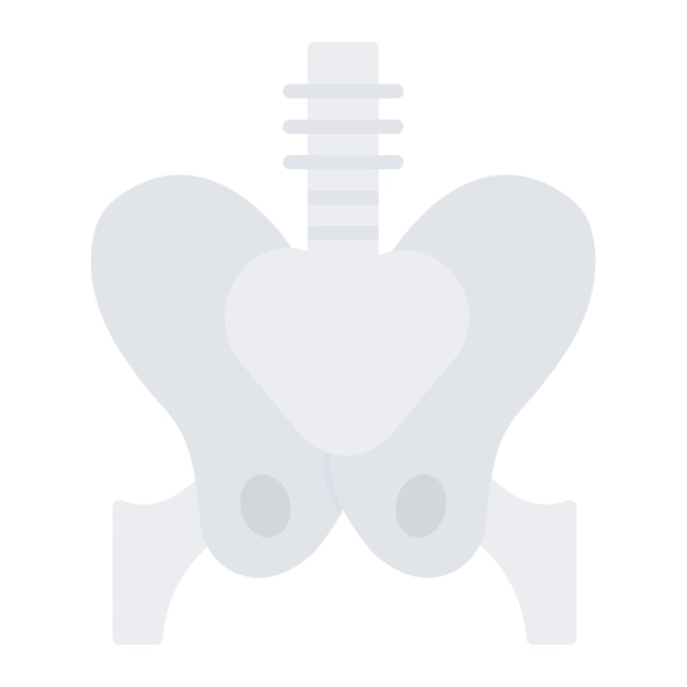 Imagen vectorial del icono de la pelvis Se puede utilizar para la anatomía humana