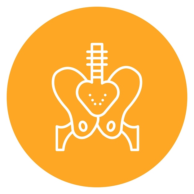 Imagen vectorial del icono de la pelvis Se puede utilizar para la anatomía humana