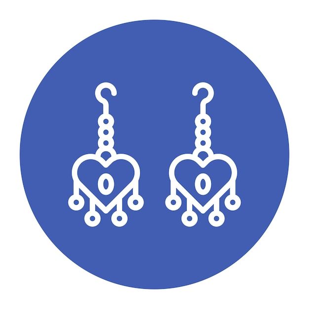 Imagen vectorial del icono de los pendientes Se puede usar para lujo