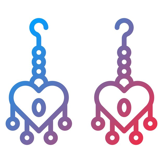 Imagen vectorial del icono de los pendientes Se puede usar para lujo