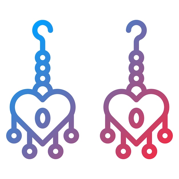Imagen vectorial del icono de los pendientes Se puede usar para lujo