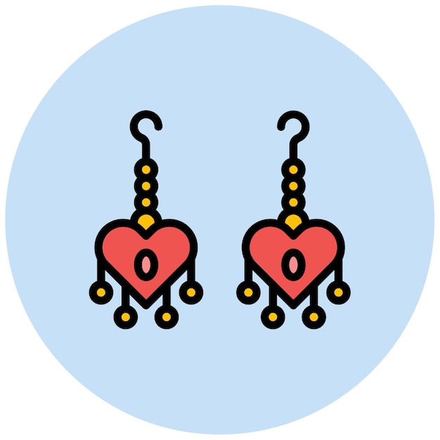 Imagen vectorial del icono de los pendientes Se puede usar para lujo