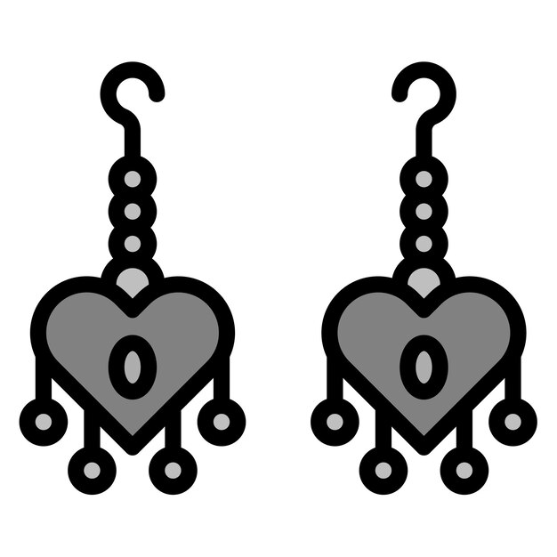 Imagen vectorial del icono de los pendientes Se puede usar para lujo