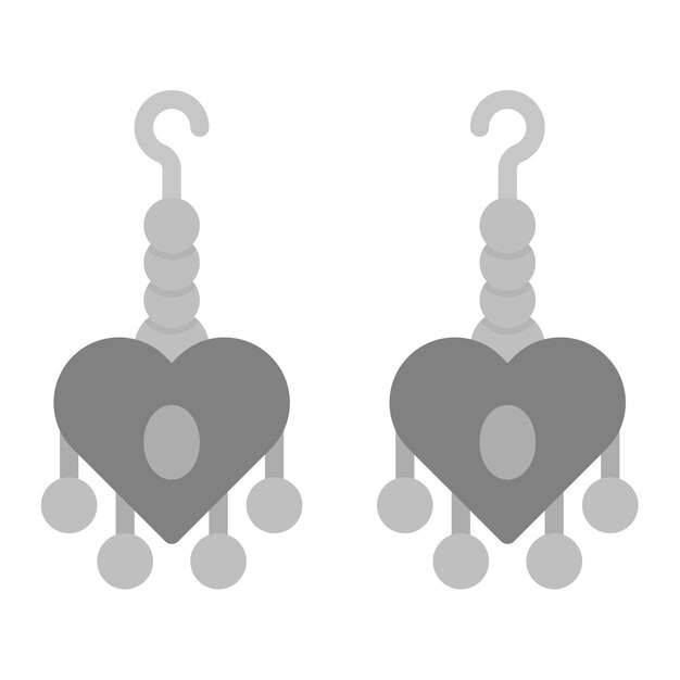 Imagen vectorial del icono de los pendientes Se puede usar para lujo