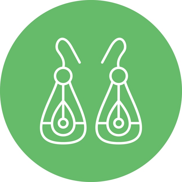 Imagen vectorial del icono de los pendientes Se puede usar para la moda
