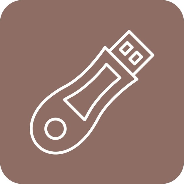 Imagen vectorial del icono de Pendrive Se puede utilizar para Comunicación y Medios