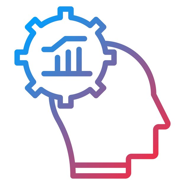 Imagen vectorial de icono de pensamiento analítico Se puede utilizar para la investigación de mercado