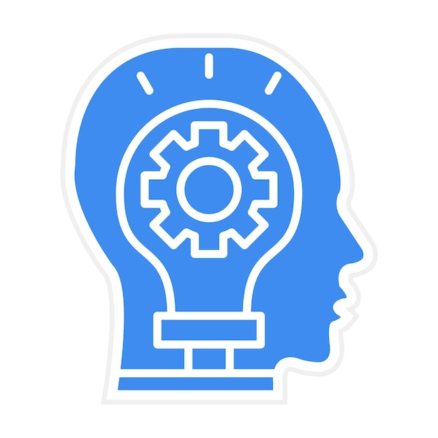 Imagen vectorial de icono de pensamiento creativo Se puede usar para habilidades para la vida