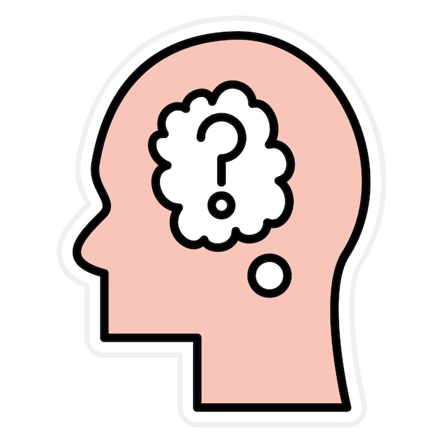 Imagen vectorial de icono de pensamiento Se puede utilizar para negocios y finanzas
