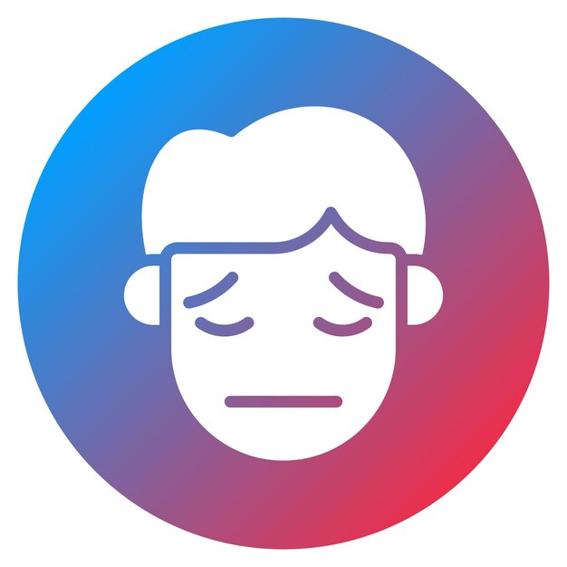 Imagen vectorial de icono pensativo Se puede usar para emociones humanas