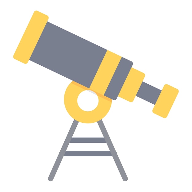 La imagen vectorial del icono del pequeño telescopio se puede utilizar para el parque acuático