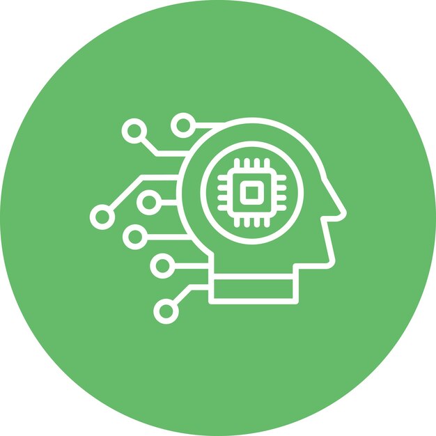 Imagen vectorial de icono de percepción automática Puede utilizarse para el análisis de datos