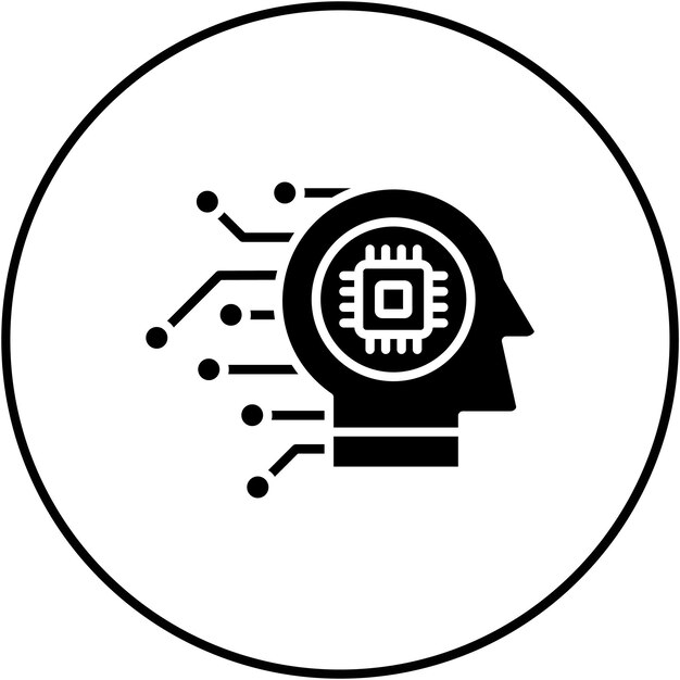 Imagen vectorial de icono de percepción automática Puede utilizarse para el análisis de datos
