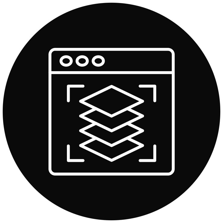 Vector imagen vectorial de icono de percepción de profundidad puede utilizarse para la realidad virtual
