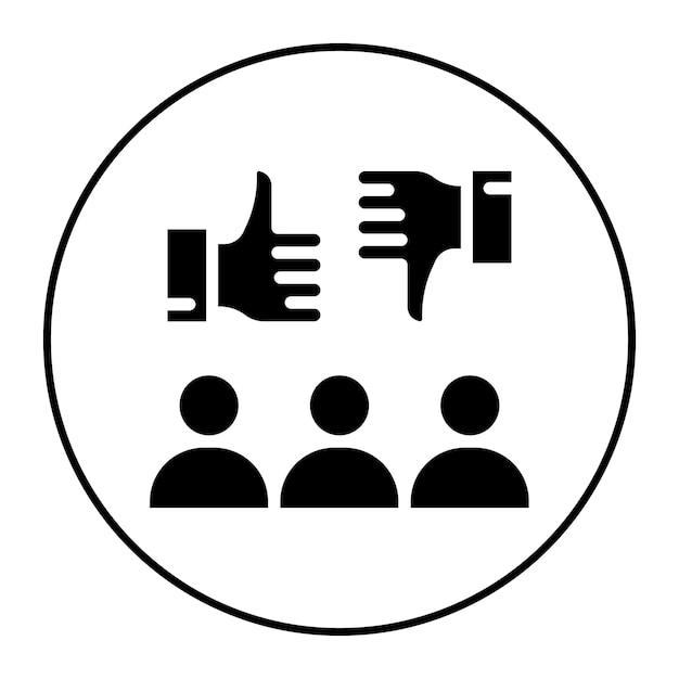 Imagen vectorial de icono de percepción pública Se puede utilizar para la Agencia de Relaciones Públicas