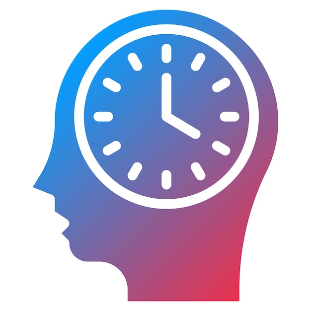 Imagen vectorial de icono de percepción del tiempo Se puede utilizar para el TDAH